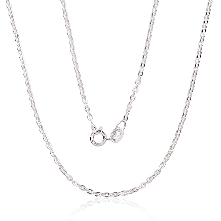 Vyrams,  - Sidabrinė grandinėlė Anchor round 2 mm , briaunų apdirbimas deimantu, 50, 3.5 g, Sidabras 925 praba