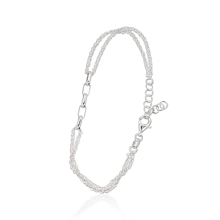 Apyrankės,  - Sidabrinės apyrankės, 17, 3.8 g, Sidabras 925 praba, Reguliuojamas ilgis
