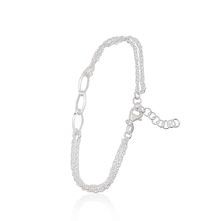 Apyrankės,  - Sidabrinės apyrankės, 17, 3.8 g, Sidabras 925 praba, Reguliuojamas ilgis
