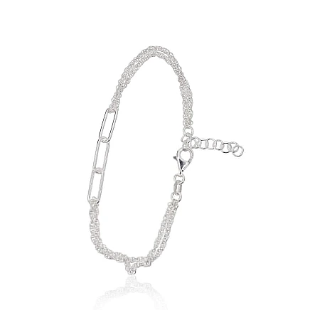 Apyrankės,  - Sidabrinės apyrankės, 17, 3.9 g, Sidabras 925 praba, Reguliuojamas ilgis