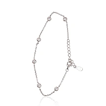 Sidabrinės apyrankės, 17, 2.1 g, Sidabras 925 praba, rodis (padengti), Cirkonai, Reguliuojamas ilgis