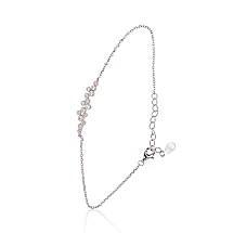 Sidabrinės apyrankės, 17, 1.6 g, Sidabras 925 praba, rodis (padengti), Cirkonai, Reguliuojamas ilgis
