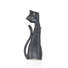Sidabrinė sagė, 6.5 g, Sidabras 925 praba, oksidas (padengti), Kristalai