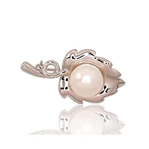 Sidabrinė sagė, 6.3 g, Sidabras 925 praba, rodis (padengti), Perlai
