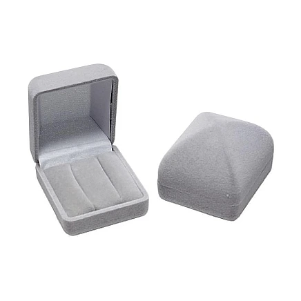 2 žiedai / Auskarai,  - Priedai juvelyriniams, spalva: Pilkas, 4.9 x 5.4 x 4.1 mm