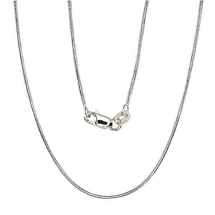 Grandinėlės,  - Sidabrinė grandinėlė Snake 1 mm, Sidabras 925 praba, rodis (padengti)