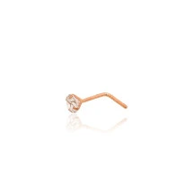 Auksinių auskarų vėrimas į nosį, Raudonas Auksas 585 praba, Cirkonai