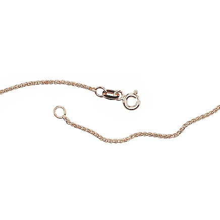 Grandinėlės,  - Auksinė grandinėlė Spiga 1,2 mm, 45, 2.79 g, Raudonas Auksas 585 praba