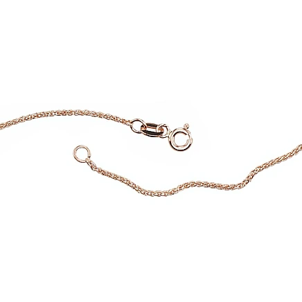 Grandinėlės,  - Auksinė grandinėlė Spiga 1,2 mm, 50, 3.08 g, Raudonas Auksas 585 praba