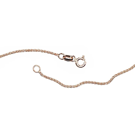 Grandinėlės,  - Auksinė grandinėlė Spiga 1,2 mm, 55, 3.34 g, Raudonas Auksas 585 praba