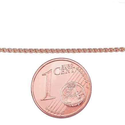Grandinėlės,  - Auksinė grandinėlė Spiga 1,2 mm, 55, 3.34 g, Raudonas Auksas 585 praba