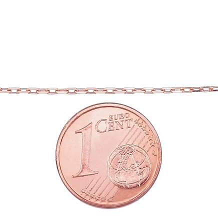 Grandinėlės,  - Auksinė grandinėlė Anchor 1.2 mm , briaunų apdirbimas deimantu, 45, 1.55 g, Raudonas Auksas 585 praba