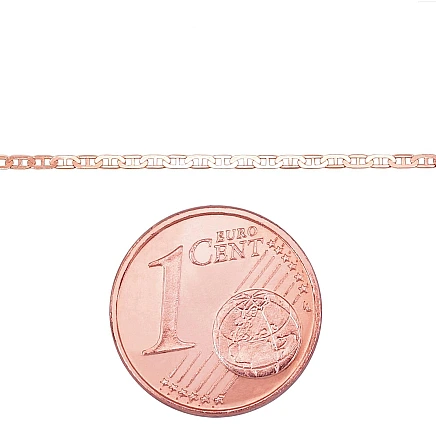 Grandinėlės,  - Auksinė grandinėlė Marina 1.1 mm , briaunų apdirbimas deimantu, 40, 1.11 g, Raudonas Auksas 585 praba