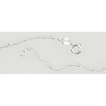 Grandinėlės,  - Sidabrinė grandinėlė Figaro 1,8 mm , briaunų apdirbimas deimantu, 45, 2.8 g, Sidabras 925 praba