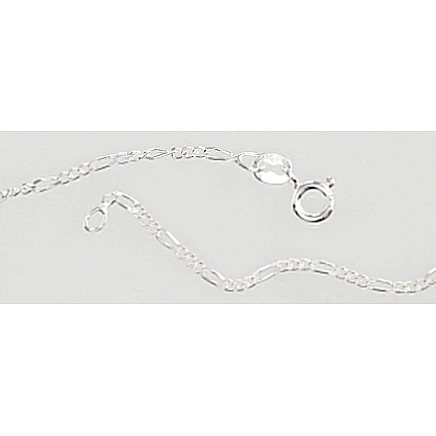 Grandinėlės,  - Sidabrinė grandinėlė Figaro 1,8 mm , briaunų apdirbimas deimantu, 45, 2.9 g, Sidabras 925 praba