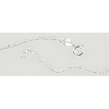 Grandinėlės,  - Sidabrinė grandinėlė Figaro 1,8 mm , briaunų apdirbimas deimantu, 50, 3.2 g, Sidabras 925 praba