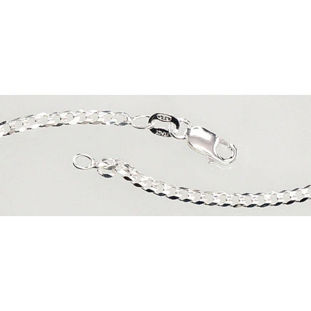 Vyrams,  - Sidabrinė grandinėlė Curb 2.5 mm , briaunų apdirbimas deimantu, 70, 7.6 g, Sidabras 925 praba