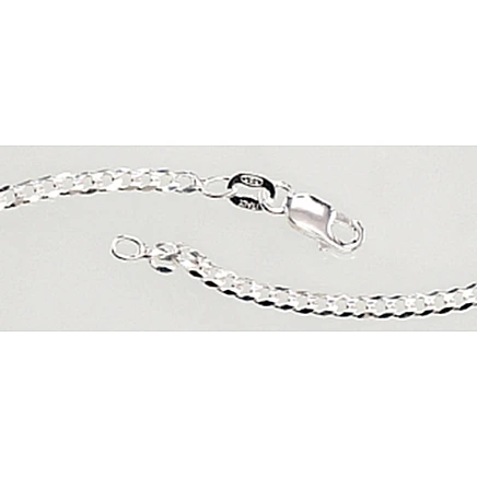 Vyrams,  - Sidabrinė grandinėlė Curb 2.5 mm , briaunų apdirbimas deimantu, 70, 7.9 g, Sidabras 925 praba