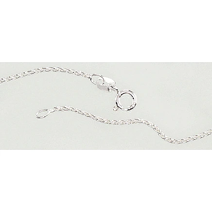 Grandinėlės,  - Sidabrinė grandinėlė Spiga 1,1 mm, 40, 2.6 g, Sidabras 925 praba