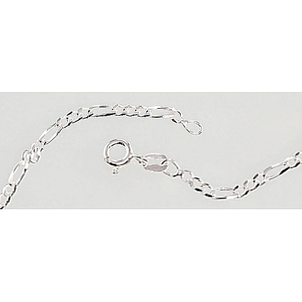Grandinėlės,  - Sidabrinė grandinėlė Figaro 2,2 mm , briaunų apdirbimas deimantu, 50, 5.4 g, Sidabras 925 praba