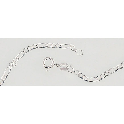 Grandinėlės,  - Sidabrinė grandinėlė Figaro 2,2 mm , briaunų apdirbimas deimantu, 55, 6.1 g, Sidabras 925 praba