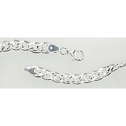 Grandinėlės,  - Sidabrinė grandinėlė Crandmother 6 mm , briaunų apdirbimas deimantu, 50, 23.1 g, Sidabras 925 praba