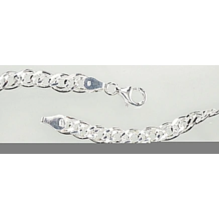 Grandinėlės,  - Sidabrinė grandinėlė Crandmother 6 mm , briaunų apdirbimas deimantu, 50, 23.5 g, Sidabras 925 praba