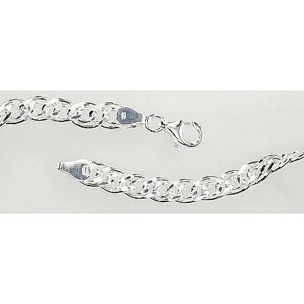 Grandinėlės,  - Sidabrinė grandinėlė Crandmother 6 mm , briaunų apdirbimas deimantu, 55, 27.1 g, Sidabras 925 praba