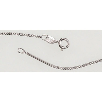 Grandinėlės,  - Sidabrinė grandinėlė Curb 1.5 mm , briaunų apdirbimas deimantu, 40, 2.1 g, Sidabras 925 praba, rodis (padengti)